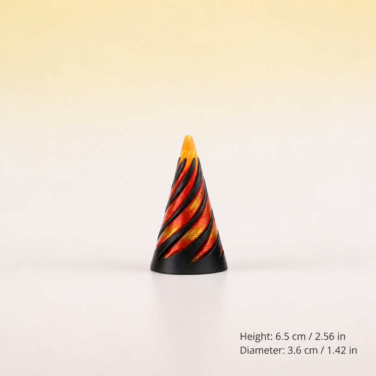 Set of 3 Flame Spiral 3D Print Desk Decor