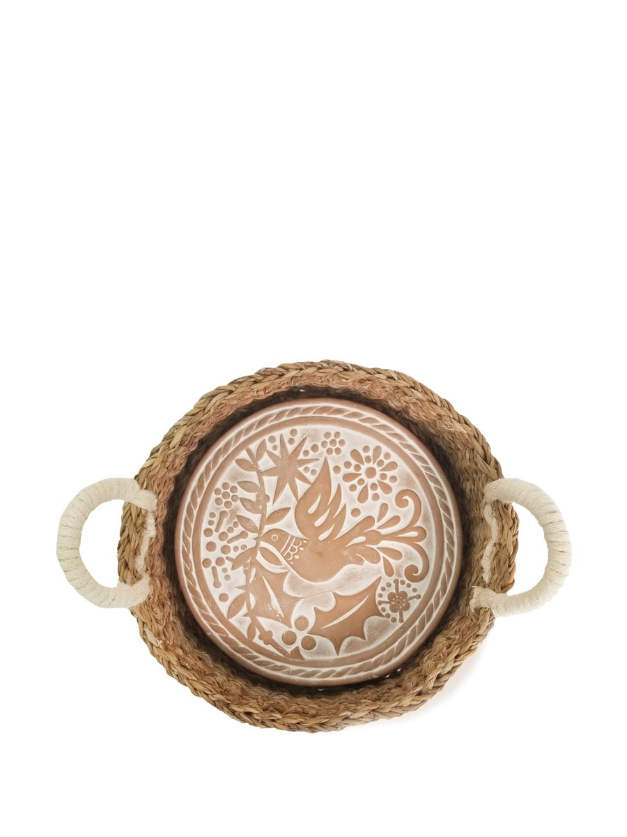 Bird Round Bread Warmer and Basket