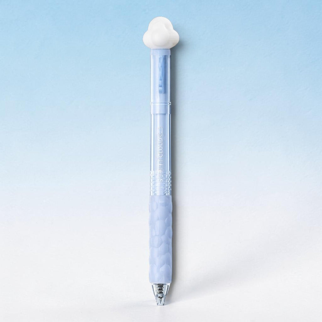 Soft Cloud Click Pen - White with blue cloud