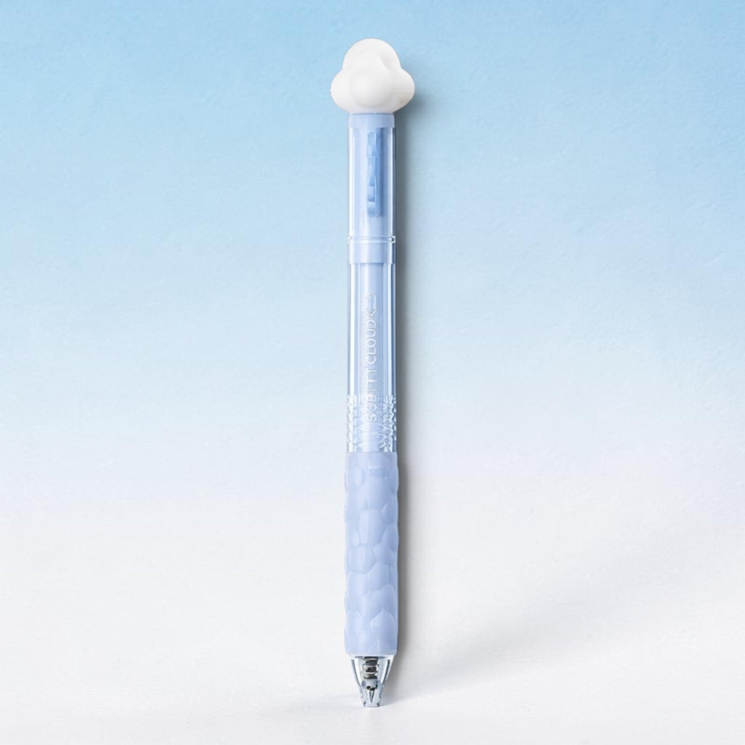 Soft Cloud Click Pen - White with blue cloud