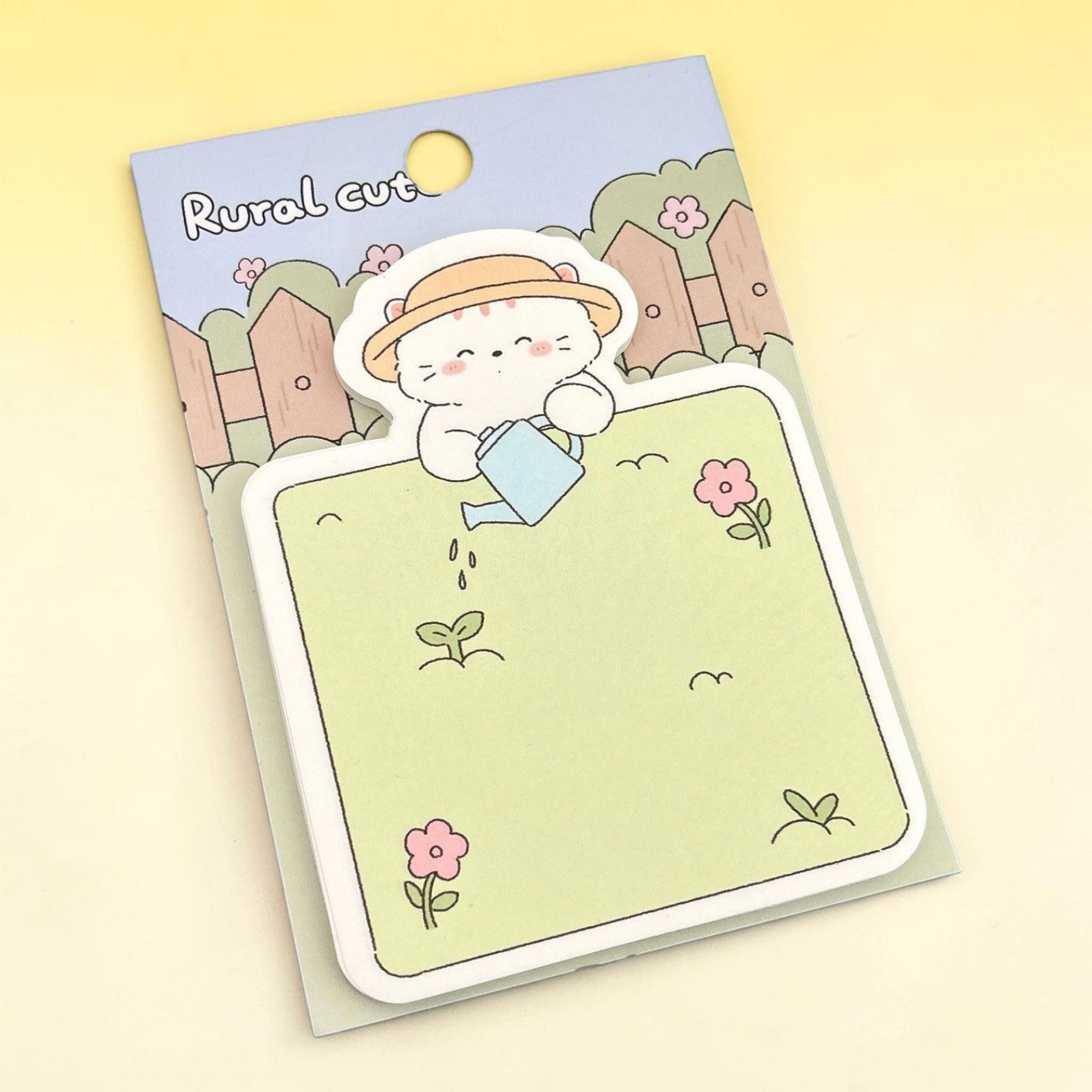 Snoozing Kitten sticky note pad