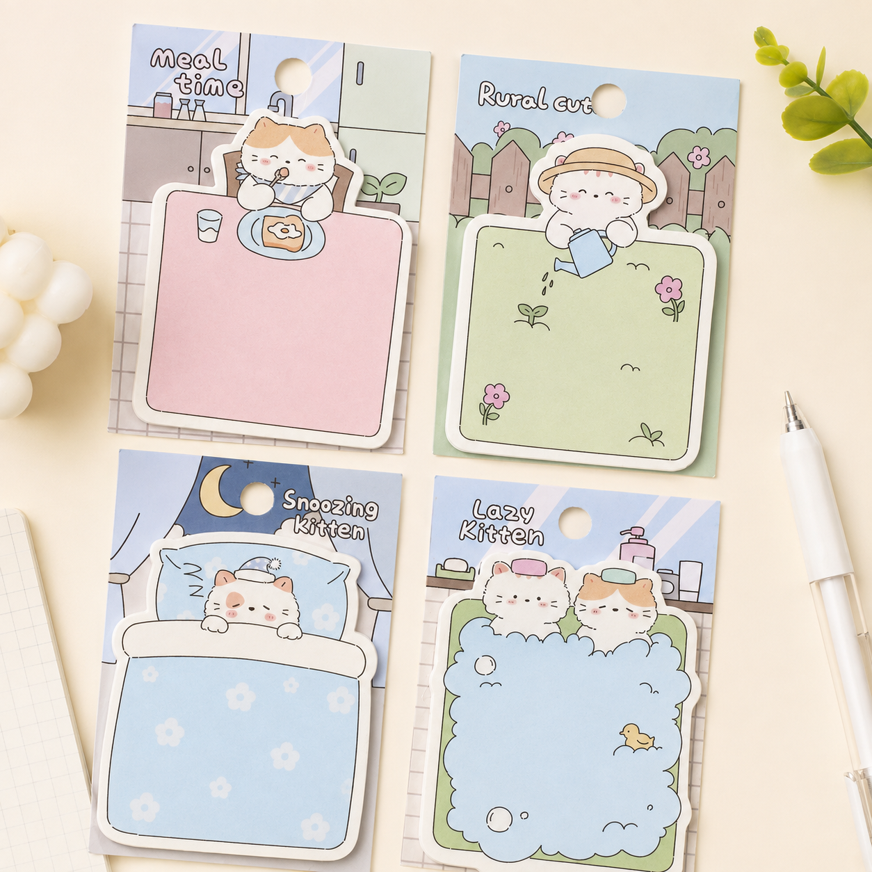 Rural Cutie cat sticky note pad
