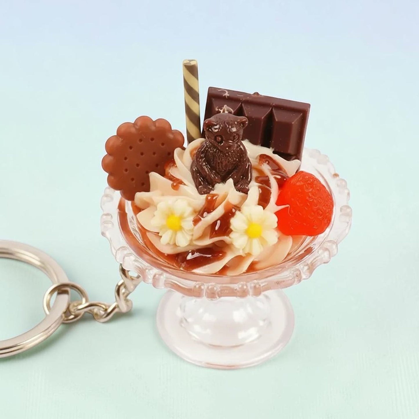 Kawaii Ice Cream Sundae Keychain