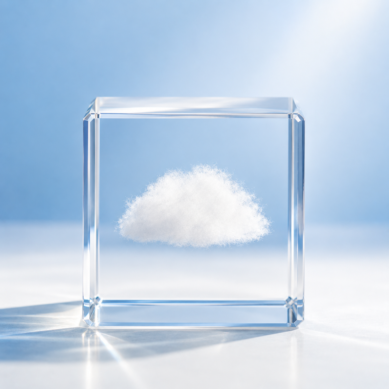 Crystal Glass Cube Decor – Cloud, Rain Cloud & Heart