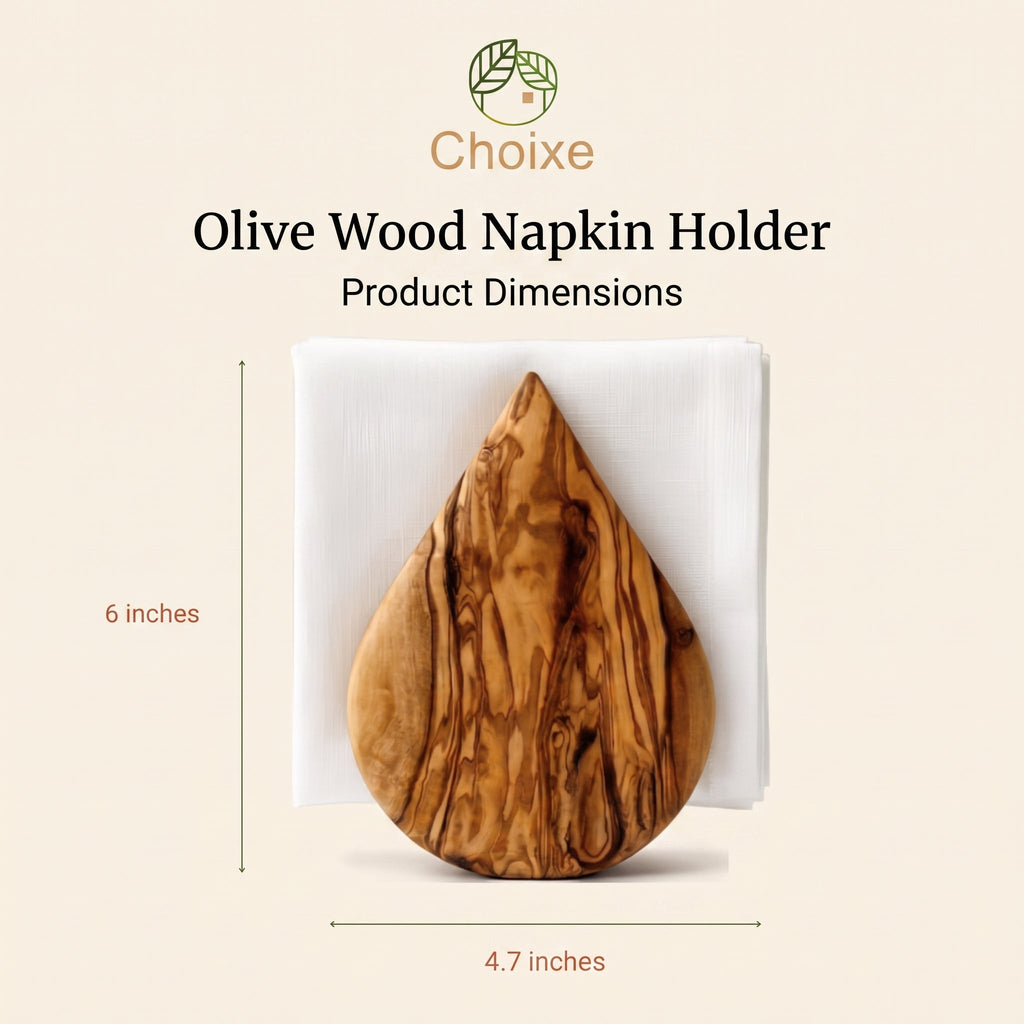 Mediterranean Olive Wood Napkin Holder