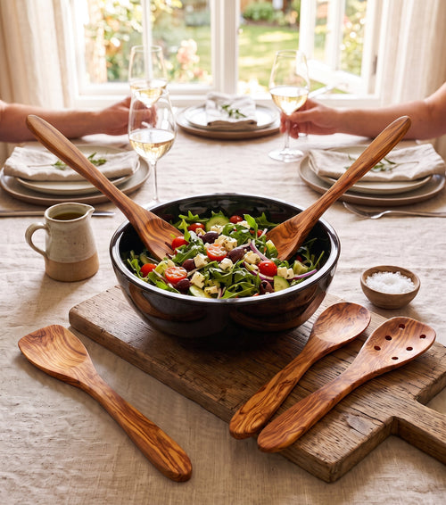 5-Piece Olive Wood Kitchen Utensil Set