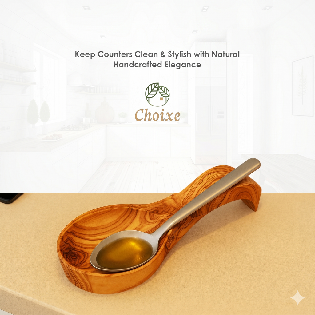 Mediterranean Olive Wood Spoon Rest