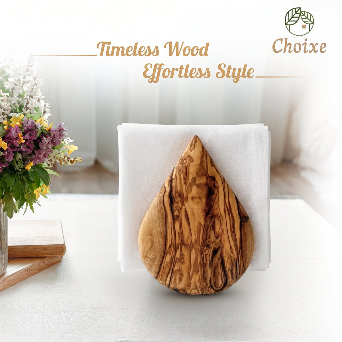 Mediterranean Olive Wood Napkin Holder