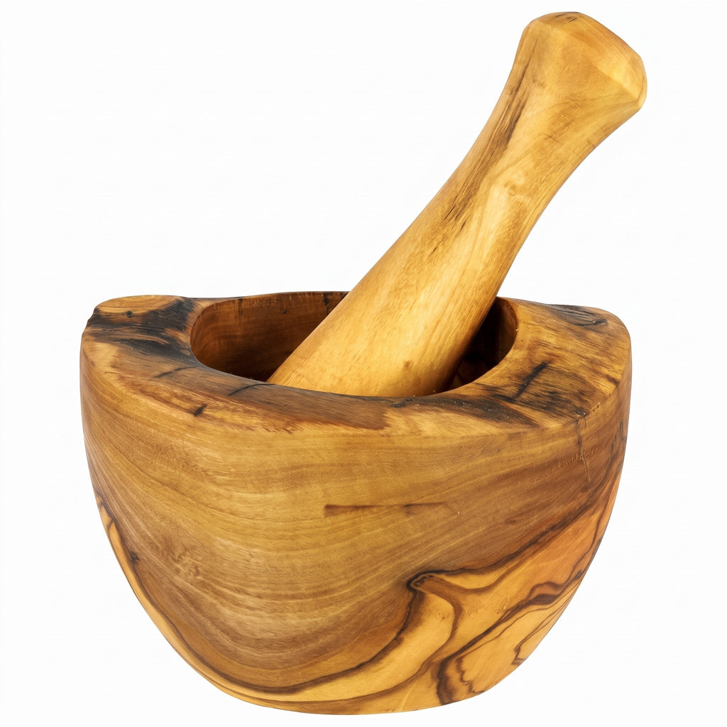 Rustic Olive Wood Mortar and Pestle