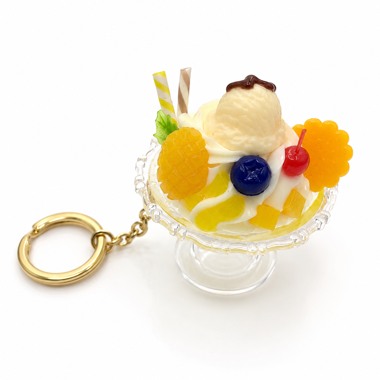 Kawaii Ice Cream Sundae Keychain