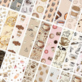24pcs coffee themed bookmark set spread out showing various designs