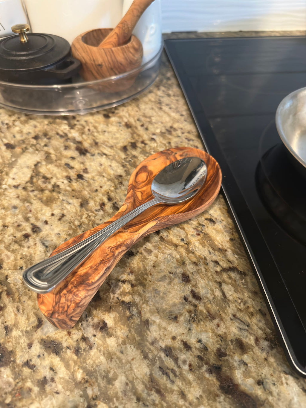 Mediterranean Olive Wood Spoon Rest