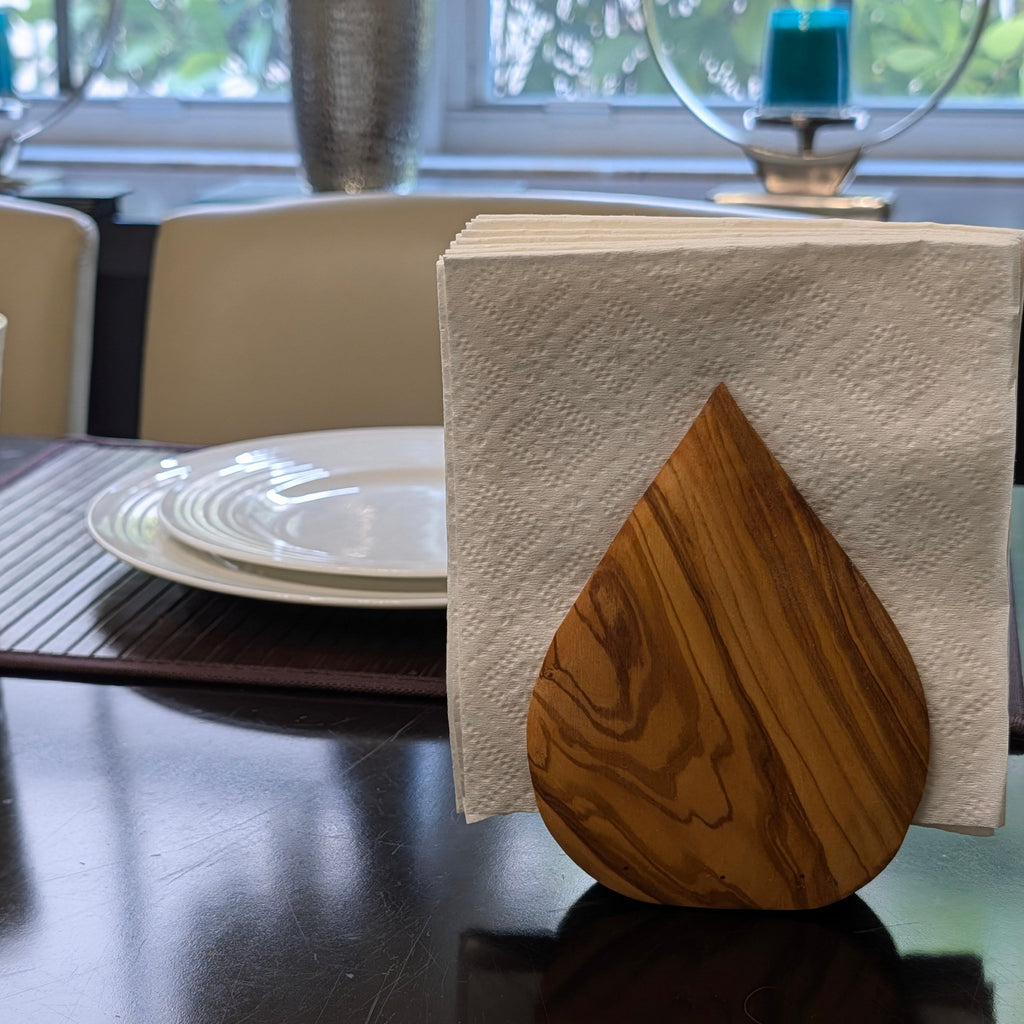 Mediterranean Olive Wood Napkin Holder