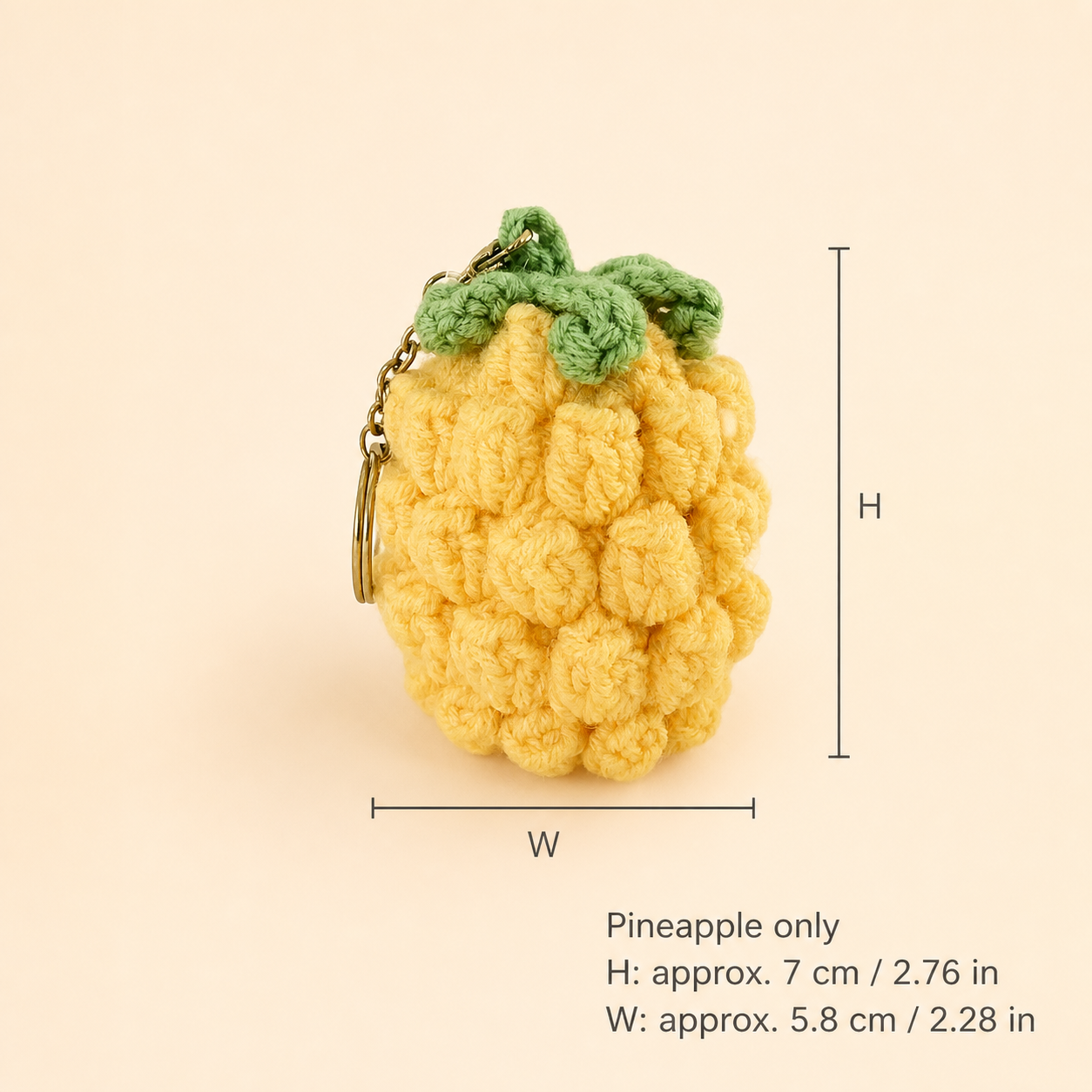 Crochet Pineapple Keychain | Bag Charm
