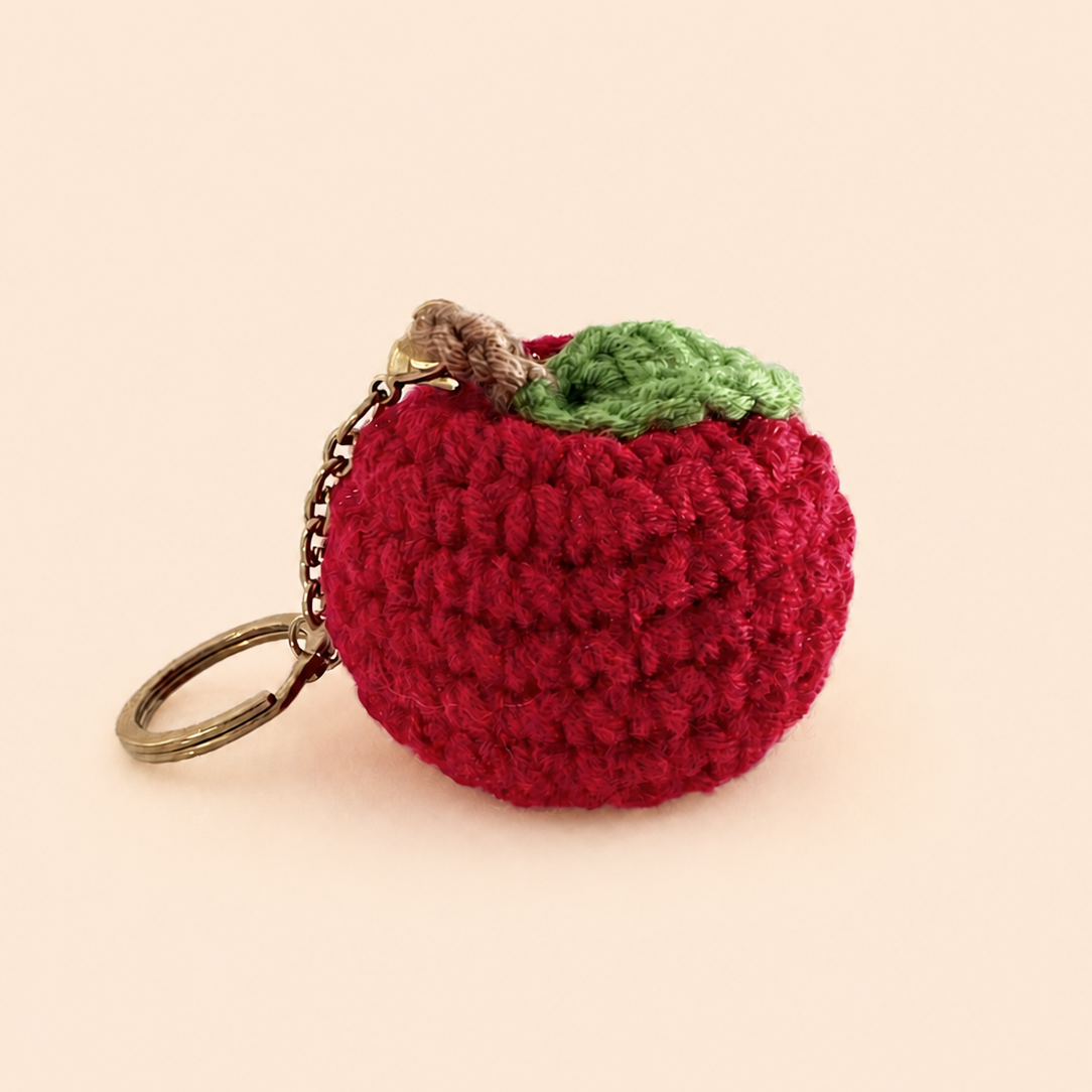Apple Crochet Keychain / Bag Charm