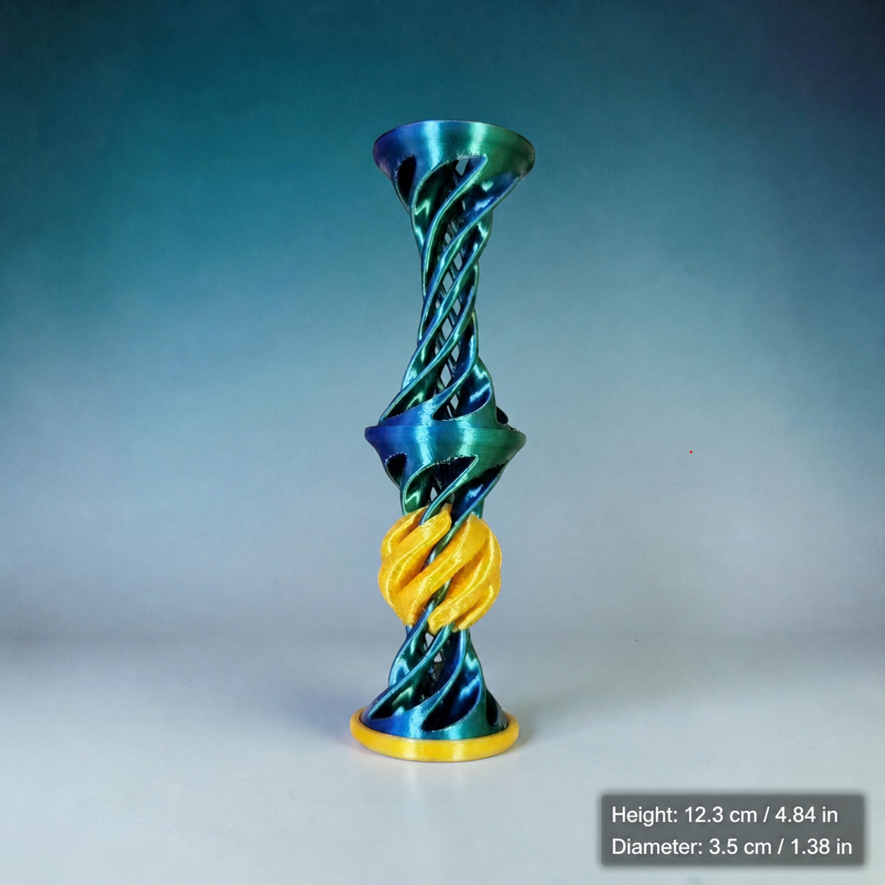 Spiral Twist 3D Print Desk Sculpture