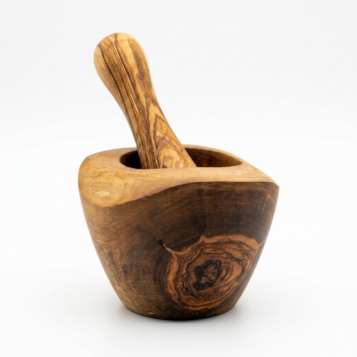 Rustic Olive Wood Mortar and Pestle