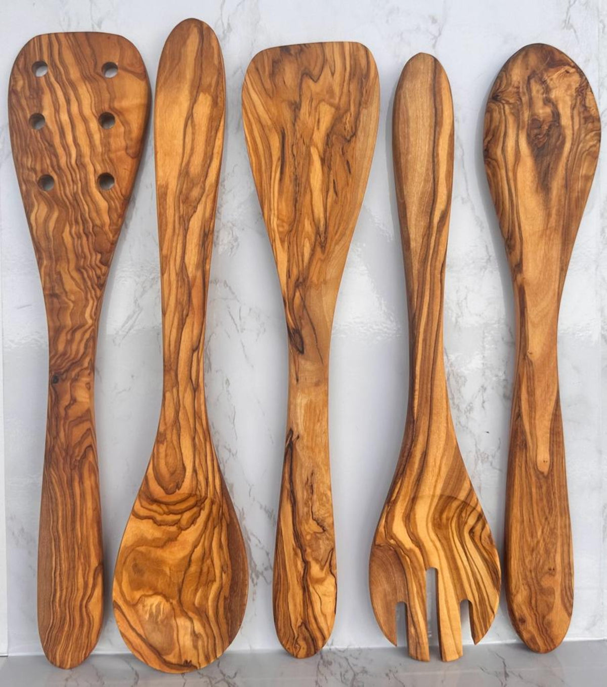 5-Piece Olive Wood Kitchen Utensil Set