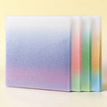 Pastel gradient squishy notepad glitter finish 4 colours stacked